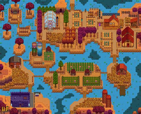 I Havent Seen A Ton Of River Farm Layouts Stardew Valley Riverland