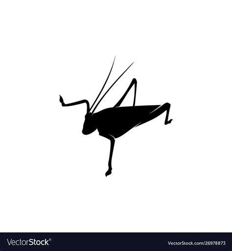 Grasshopper logo design Royalty Free Vector Image