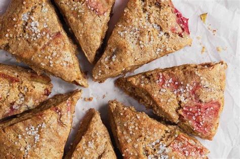 Roasted Rhubarb And Rye Scones Recipe Roasted Rhubarb King Arthur Flour Recipes Rhubarb