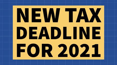 Tax Filing Deadline Extended Youtube