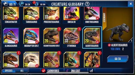 Albertosaurus Jurassic World The Game Tournament Coming Soon Youtube