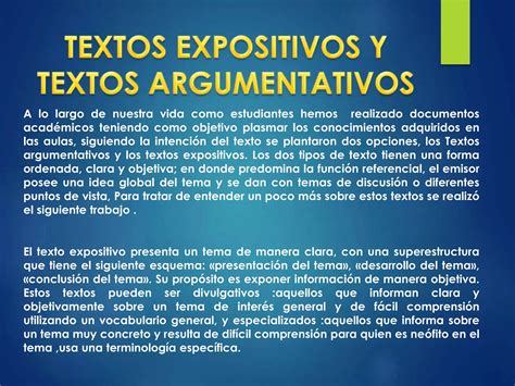 Textos Expositivos Y Argumentativos Ppt