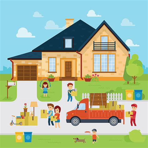 Moving House Clip Art, Vector Images & Illustrations - iStock