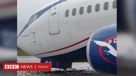 Air Peace Plane Jump Off Runway Afta Rain For Lagos Airport Bbc News