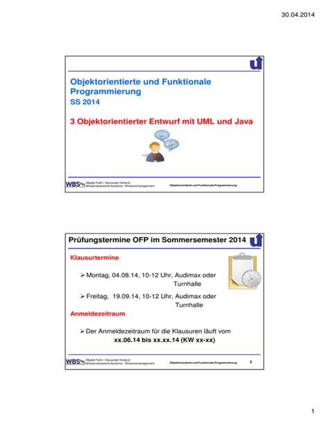 Objektorientierte Und Funktionale Programmierung