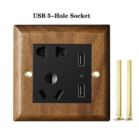 Interrupteur Mural Usb Hole Socket Interrupteur Bascule R Tro Type