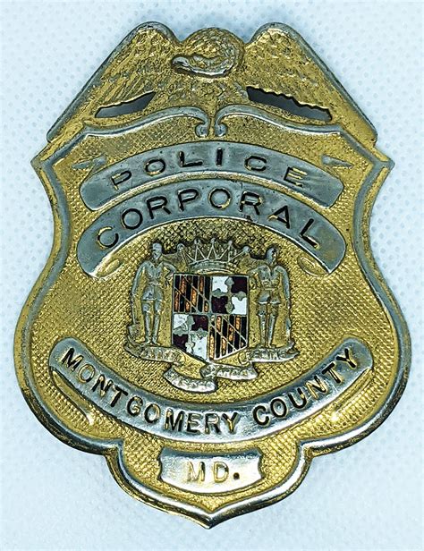 1950s-60s Montgomery County MD Police Corporal Badge: Flying Tiger ...