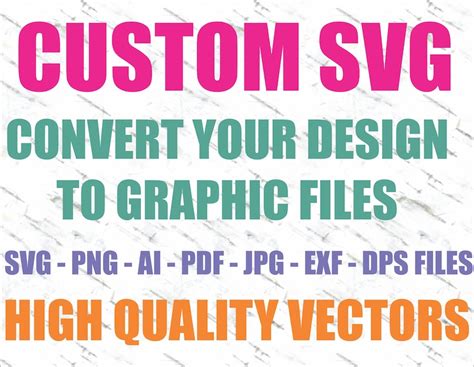 Custom SVG, Convert to SVG, Convert Photo, Convert Image to Vector File ...