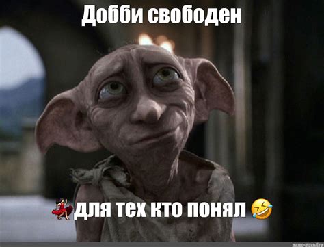 Мем: "Добби свободен 💃🏻для тех кто понял 🤣" - Все шаблоны - Meme ...