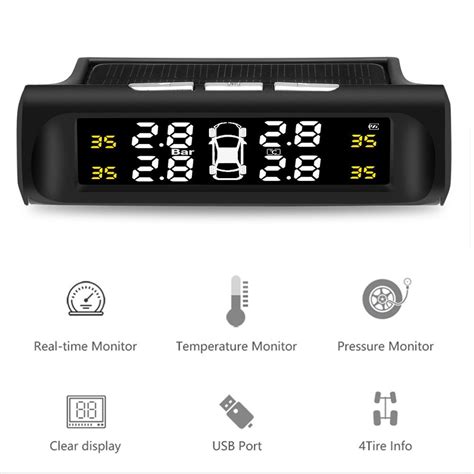 Tyre Pressure Monitoring System Tpms With Solar Charging External