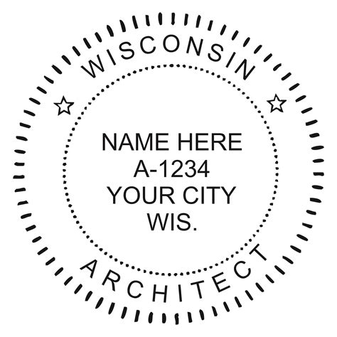 WISCONSIN Pre-inked Architect Stamp - Winmark Stamp & Sign - Stamps and