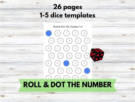 Roll And Dot The Number Number Recognition Montessori Activity Etsy