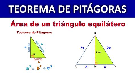 Teorema De Pit Goras Para Calcular El Rea De Un Tri Ngulo Equil Tero