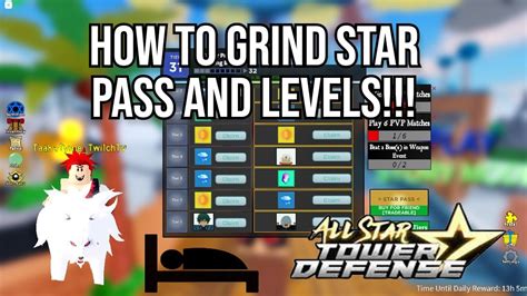 How To Grind Star Pass And Levels While Afk Astd All Star Tower Defense Roblox Youtube