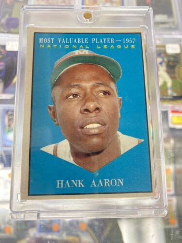 Topps Most Valuable Player Hank Aaron Braves Vg Ex Ebay