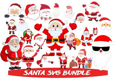 Santa Svg Bundle Christmas Svg Funny Santa Svg Santa - Etsy