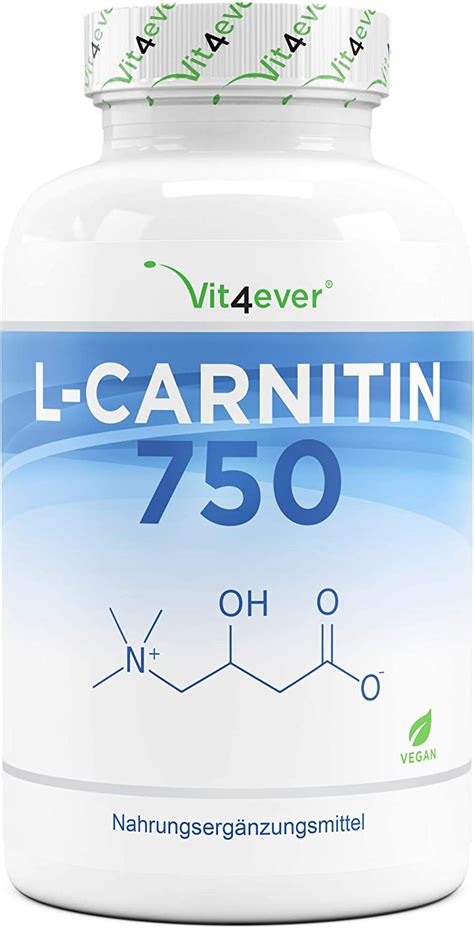 L-Carnitin - 180 vegane Kapseln - Hochdosiert mit 3000 mg pro ...