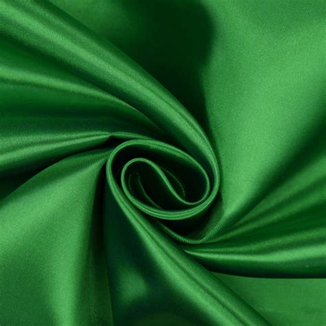 Sample Polyester Satin Green Fabrics Hemmers