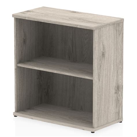 Impulse 800mm Wooden Bookcase In Grey Oak Furniture In Fashion