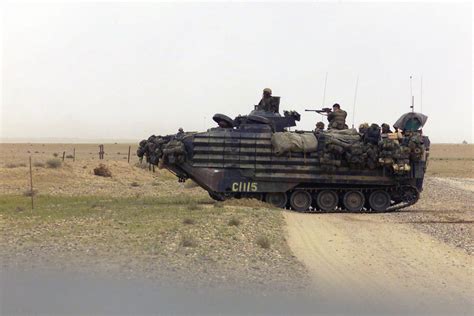 A Us Marine Corps Usmc Assault Amphibian Vehicle Personnel Aavp7a1 Assigned To Charlie