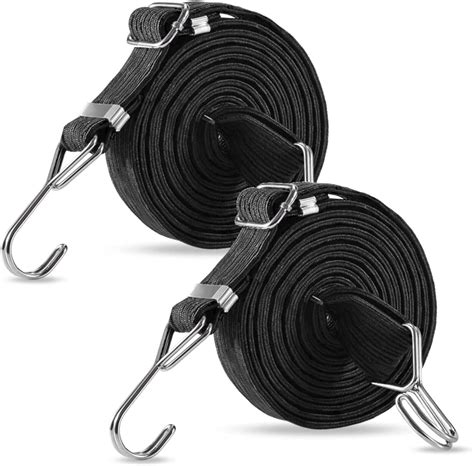 2 Pack Bungee Cords With Hook Adjustable Flat Bungee Cords 40 120