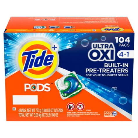 Tide PODS Ultra Oxi Liquid Detergent Pacs 104 Loads BuilderTechLLC