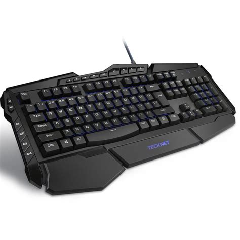 Teclado Gamer Tecknet Heavy Duty Ergonómico Iluminado Led Bodega