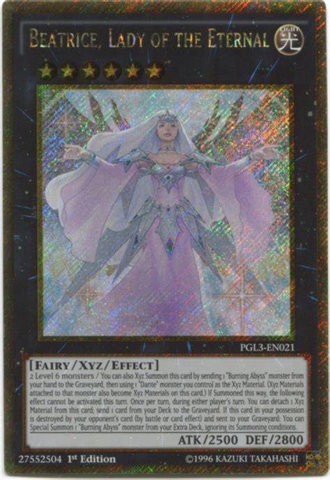 Yu Gi Oh Beatrice Lady Of The Eternal PGL3 EN021 Gold Secret Rare