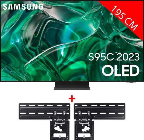 SAMSUNG TQ77S95C + WMN-B50EB/XC - TV OLED 4K 195 cm - Livraison Gratuite