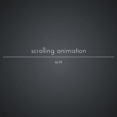 scrolling animation