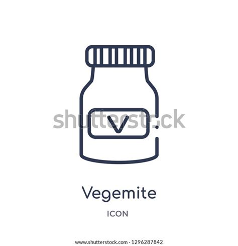 Linear Vegemite Icon Culture Outline Collection Stock Vector Royalty