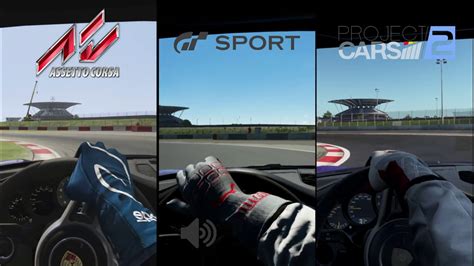 Assetto Corsa Vs Gran Turismo Sport Vs Project Cars 2 Graphics And