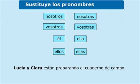 Actividad Sustituye Los Nombres Por Pronombres Personales Haz Clic