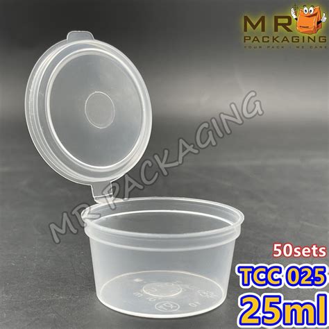 Tcc Ml Round Container Hinged Lid Pcs Ml Oz