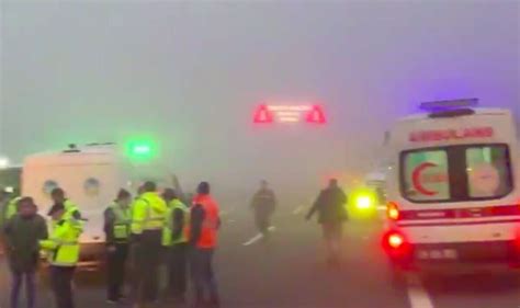 Massive Motorway Pile Up In Dense Fog Kills And Injures More