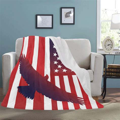 Eagle Blanket American Flag Blanket Usa Flag Blanket Flag Art Etsy