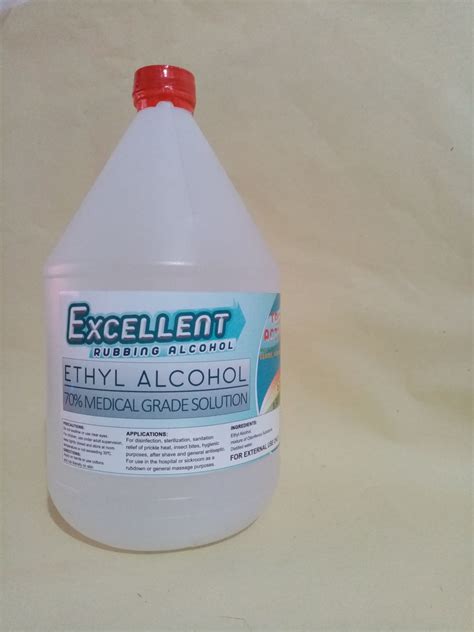 Excellent Ethyl Alcohol 1 Gallon 70 Solutions With Moisturizer