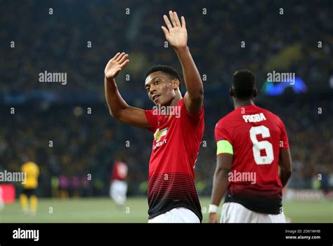 Manchester United S Anthony Martial Celebrates Scoring His Side S Third