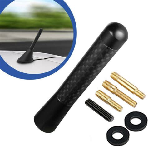 Black 3 Car Bee Sting Stubby Short Carbon Fiber Arial Ariel Arial Mast