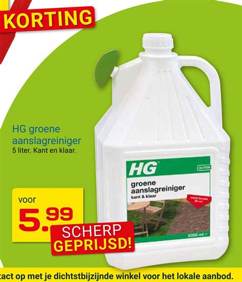 HG Groene Aanslagreiniger 5 Liter Aanbieding Bij Kluswijs