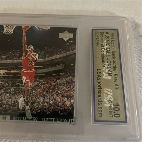 Gem MT 10 1994 Upper Deck Jordan Rare Air Decade Of Dominance J8