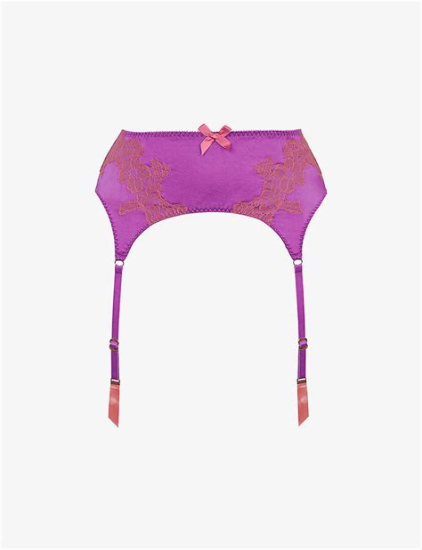 Agent Provocateur Cailine Stretch Silk Suspender Belt ShopStyle Lingerie