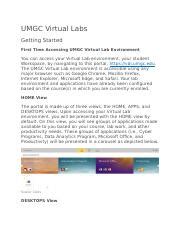 How To Access The Virtual Lab Docx UMGC Virtual Labs Getting Started