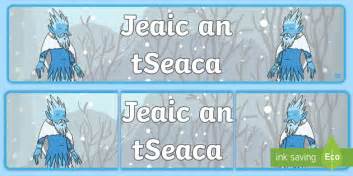 Jack Frost Display Banner Gaeilge Teacher Made Twinkl