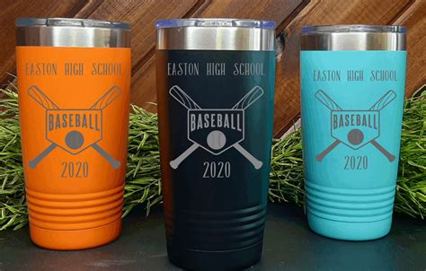 Baseball Team Player Sport Tumbler School Year 20oz Tumbler Etsy