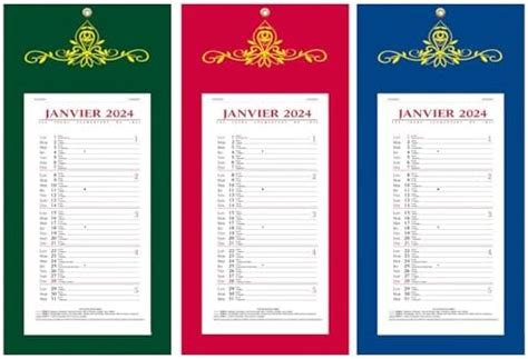 Quo Vadis Plaque Calendrier Mensuel Long Skytos Janvier