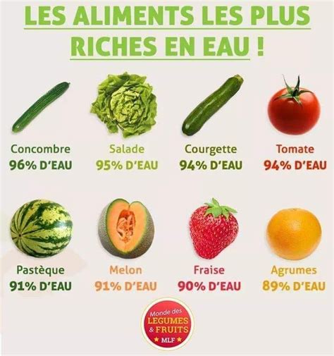 Les Aliments Les Plus Riches En Eau Nutrition Food Healthy Recipes