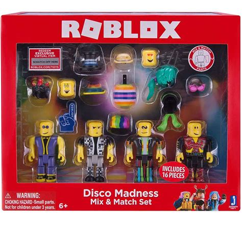 Roblox Mix Match Disco Madness 3 Figure 4 Pack Set Jazwares Toywiz