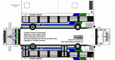 Sp Papel Modelismo Papercraft Bus New Flyer D Lf London