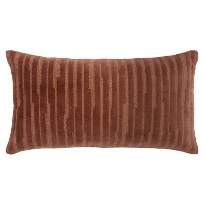 14 X26 Oversized Striped Lumbar Throw Pillow Cover Cocoa Brown Rizzy